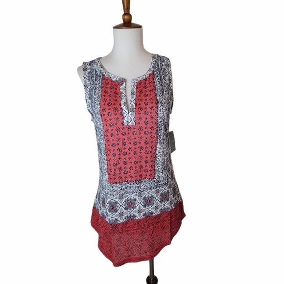 Lucky Brand Boho Sleeveless Tanktop Small NWT - Picture 2 of 8